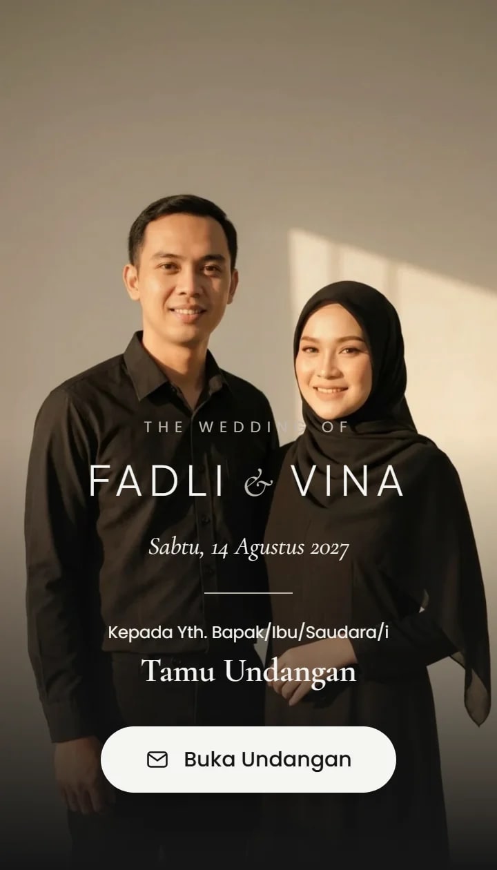 Contoh undangan Deluxe dengan foto